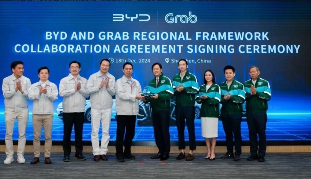 BYD and Grab regional collaboration signing ceremony